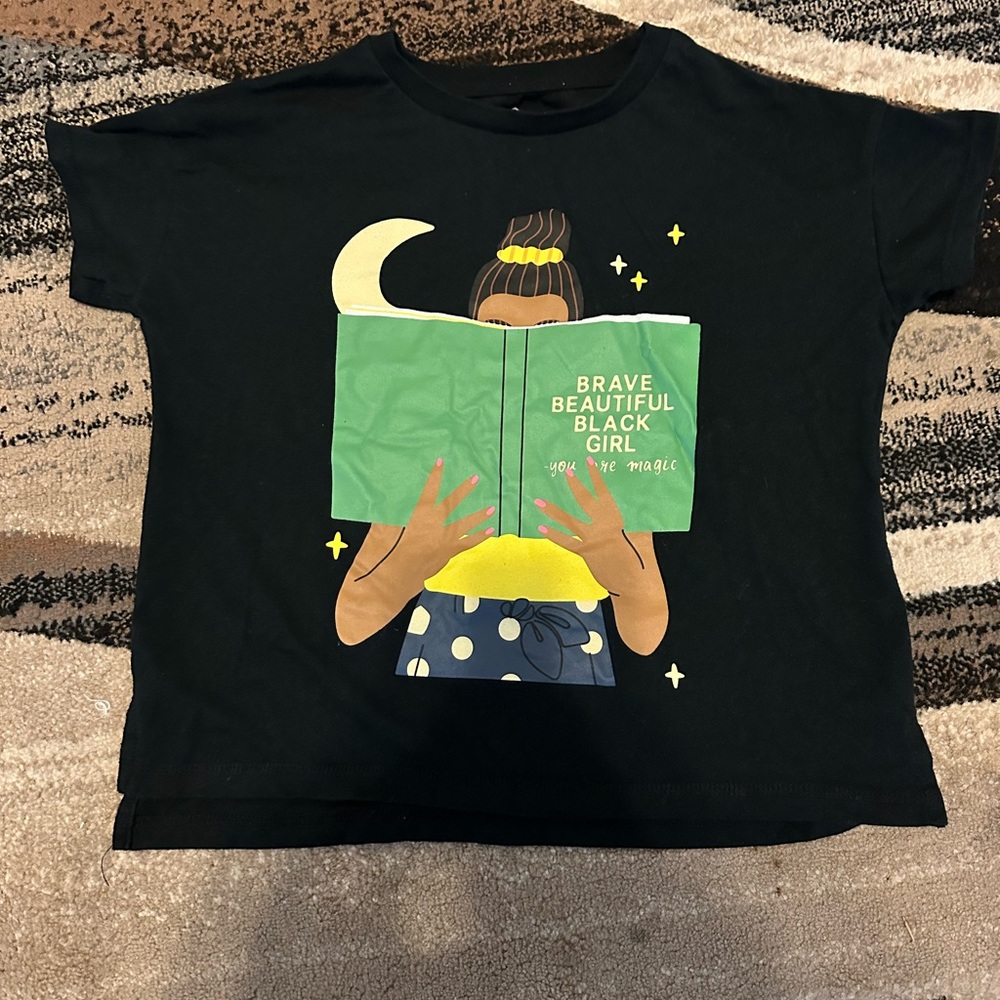 Girls black magic tee